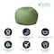 Flash Furniture Bean Bag Chair, 30 in W 30" L 18" H DG-BEAN-SMALL-SOLID-GRN-GG - alternate 2